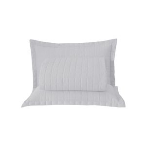 Kit cobre leito colcha bellini king dupla face percal 300 fios textura matelassê 3 peças - branco