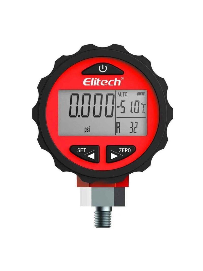 Manômetro Digital para Alta Pressão 0 a 800psi a Pilha Alcalina AA (1,5V)