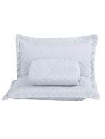 Kit cobre leito colcha atualle casal padrão dupla face microfibra 3 peças - branco
