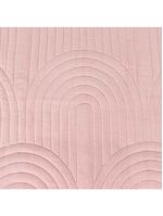 Kit cobre leito colcha arcos casal padrão dupla face matelado 200 fios 3 peças rosa