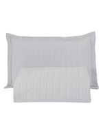 Kit cobre leito colcha bellini solteiro dupla face percal 300 fios textura matelassê 2 peças - branco