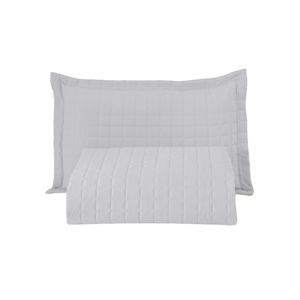 Kit cobre leito colcha bellini solteiro dupla face percal 300 fios textura matelassê 2 peças - branco