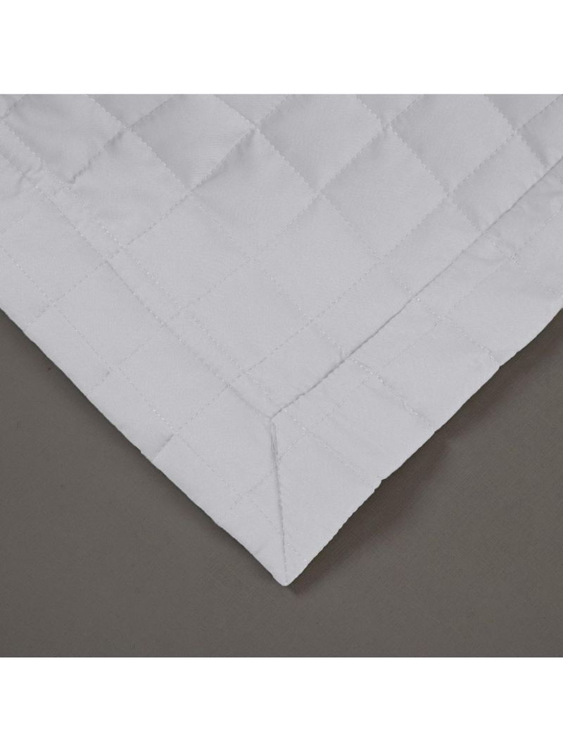 Kit cobre leito colcha bellini solteiro dupla face percal 300 fios textura matelassê 2 peças - branco