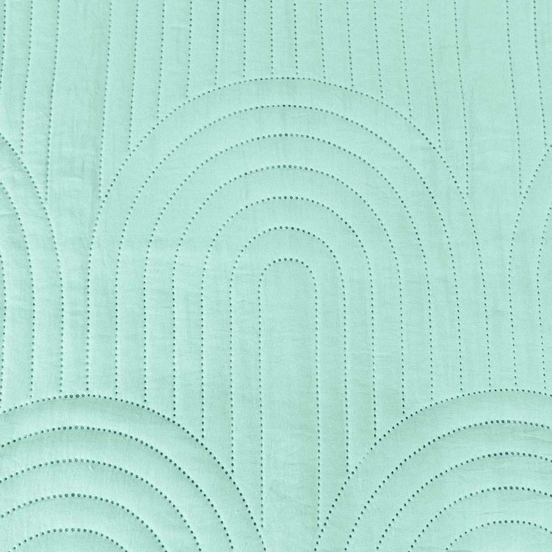 Kit cobre leito colcha arcos king dupla face matelado 200 fios 3 peças verde