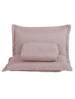 Kit cobre leito colcha atualle casal padrão dupla face microfibra 3 peças - rosê