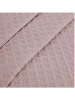 Kit cobre leito colcha atualle casal padrão dupla face microfibra 3 peças - rosê