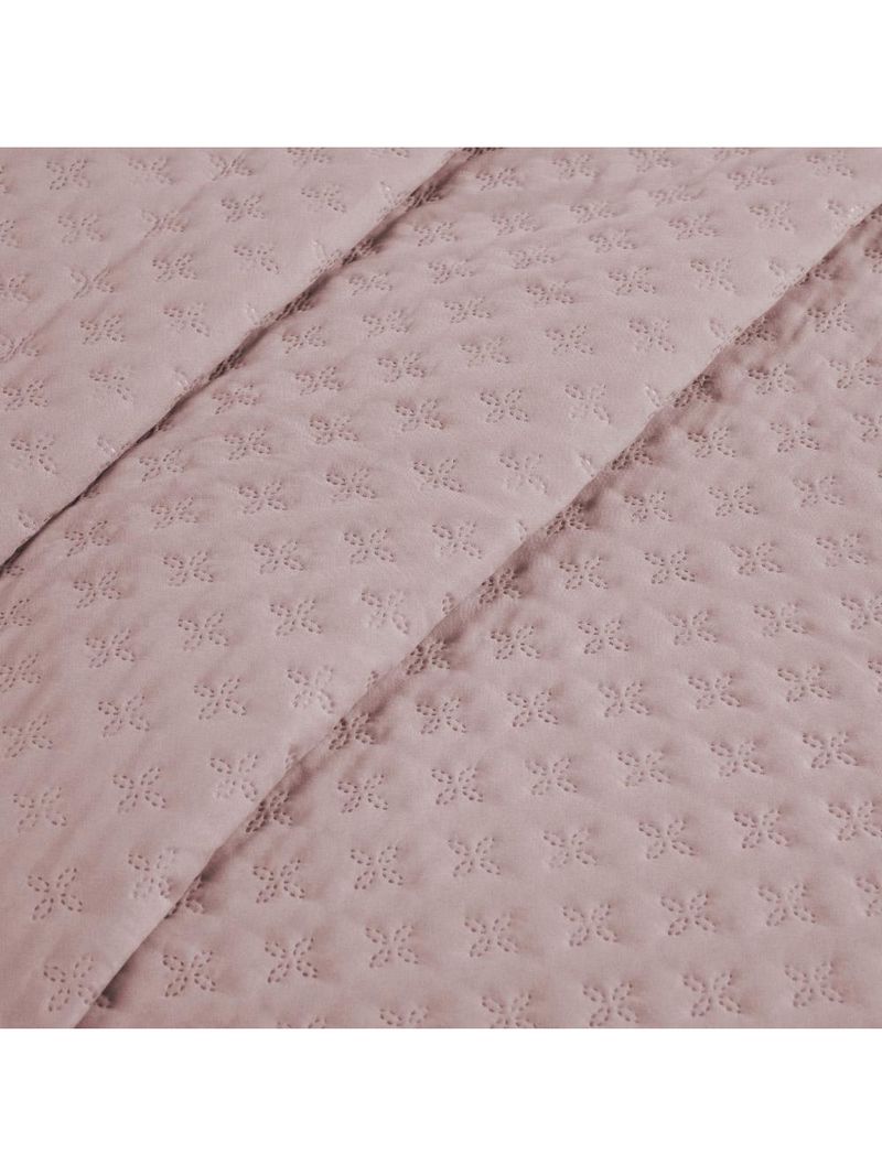 Kit cobre leito colcha atualle casal padrão dupla face microfibra 3 peças - rosê