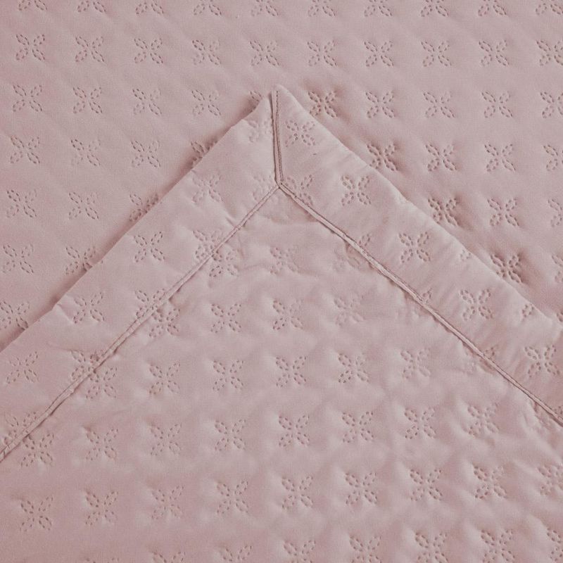 Kit cobre leito colcha atualle casal padrão dupla face microfibra 3 peças - rosê