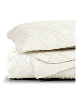 Kit cobre leito colcha adele casal padrão dupla face micropercal 300 fios 3 peças - branco off white