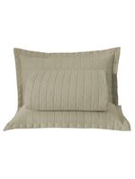 Kit cobre leito colcha bellini king dupla face percal 300 fios textura matelassê 3 peças - cáqui