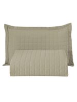 Kit cobre leito colcha bellini solteiro dupla face percal 300 fios textura matelassê 2 peças - cáqui