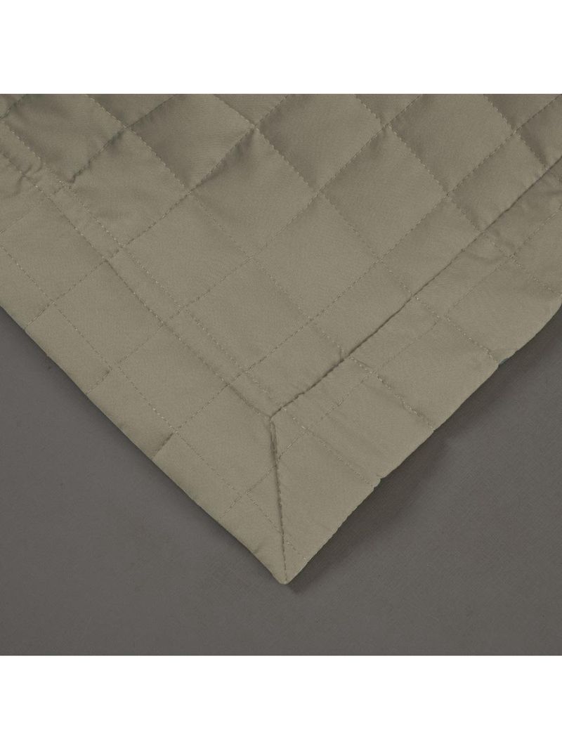 Kit cobre leito colcha bellini solteiro dupla face percal 300 fios textura matelassê 2 peças - cáqui