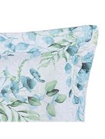 Kit cobre leito colcha maris queen estampado dupla face percalle 200 fios 3 peças forest verde