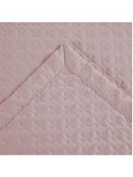 Kit cobre leito colcha atualle solteiro dupla face microfibra 2 peças - rosê