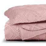 Kit cobre leito colcha adele king dupla face micropercal 300 fios 3 peças - rosê