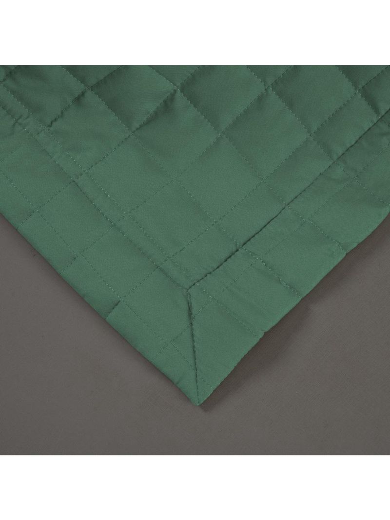 Kit cobre leito colcha bellini king dupla face percal 300 fios textura matelassê 3 peças - verde