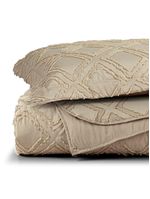 Kit cobre leito colcha adele queen dupla face micropercal 300 fios 3 peças - bege