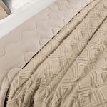 Kit cobre leito colcha adele queen dupla face micropercal 300 fios 3 peças - bege