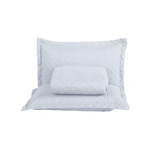 Kit cobre leito colcha atualle king dupla face microfibra 3 peças - branco