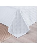 Kit cobre leito colcha atualle king dupla face microfibra 3 peças - branco
