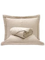 Kit cobre leito colcha anabela king dupla face texturizado percal 300 fios 3 peças - bege