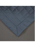 Kit cobre leito colcha bellini queen dupla face percal 300 fios textura matelassê 3 peças - azul