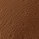 Kit cobre leito colcha anabela queen dupla face texturizado percal 300 fios 3 peças - castanho