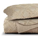 Kit cobre leito colcha adele king dupla face micropercal 300 fios 3 peças - bege