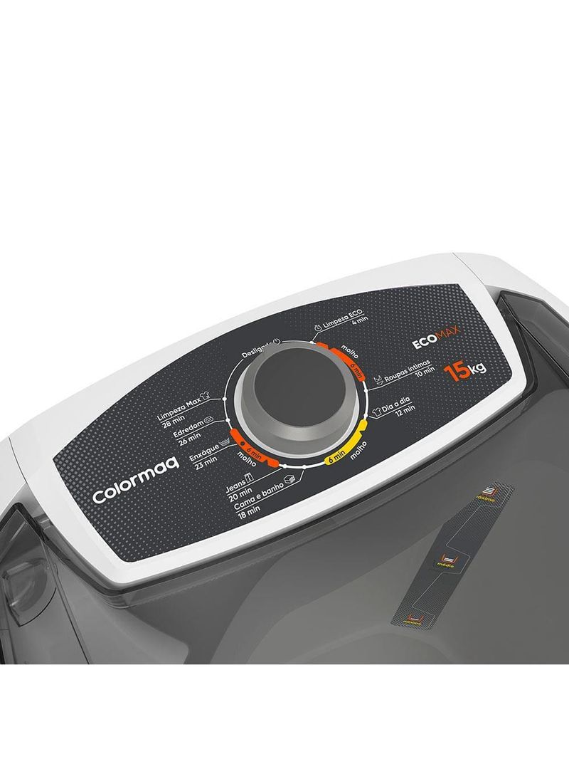 Tanquinho de Roupas Semiautomática Colormaq LCS15 – Branco | 15 kg | 8 Programas de Lavagem
