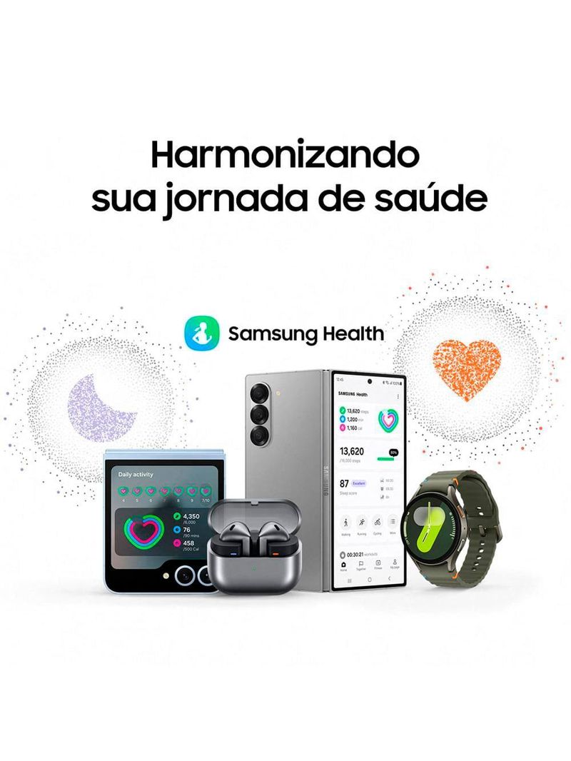 Smartwatch Samsung Galaxy Watch7 BT 40mm – Verde | Tela Super AMOLED 131" | Bluetooth | Wi-Fi | GPS | NFC | Wear OS