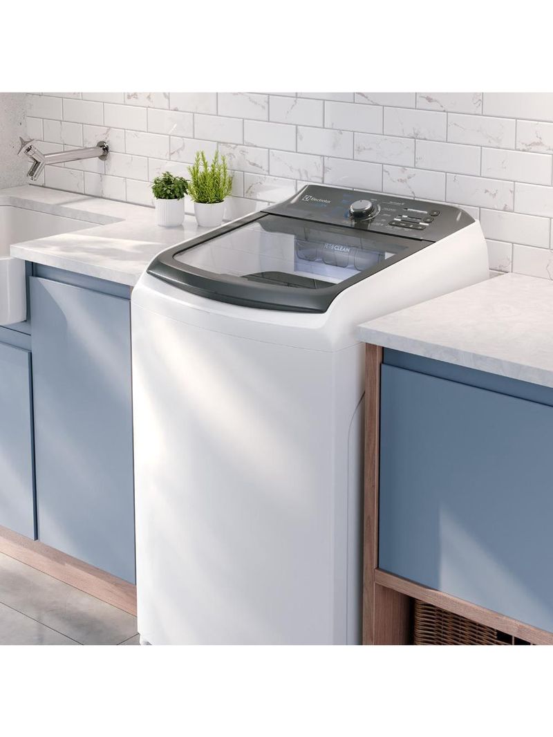 Lavadora de Roupas Electrolux Efficient LEE15 – Branca | 14,5kg | Cesto Inox | Filtro de Fiapos | Tecnologia Jet&Clean