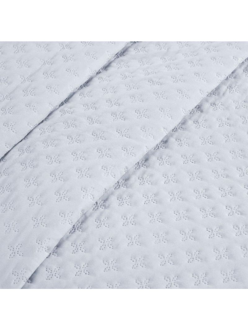 Kit cobre leito colcha atualle queen dupla face microfibra 3 peças - branco