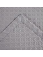 Kit cobre leito colcha atualle queen dupla face microfibra 3 peças - cinza