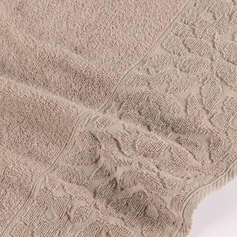 Jogo de banho blume toalhas macias 100% algodão fio penteado 5 peças verde e bege