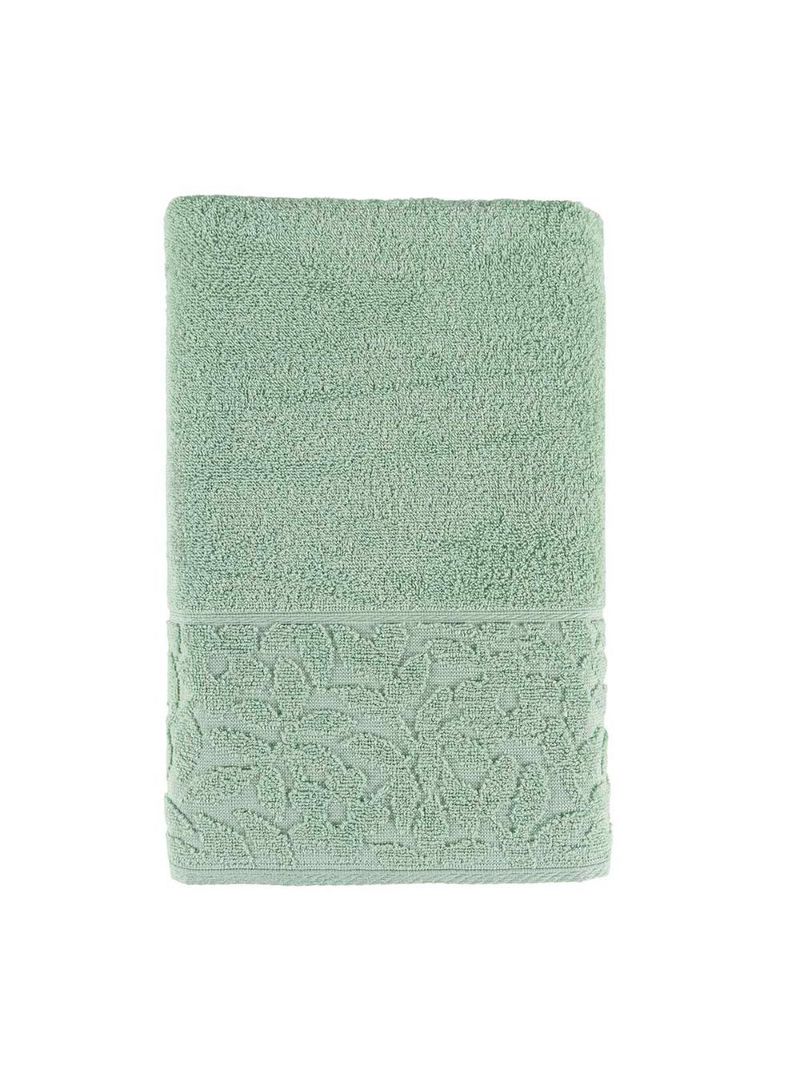 Jogo de banho blume toalhas macias 100% algodão fio penteado 5 peças verde e bege