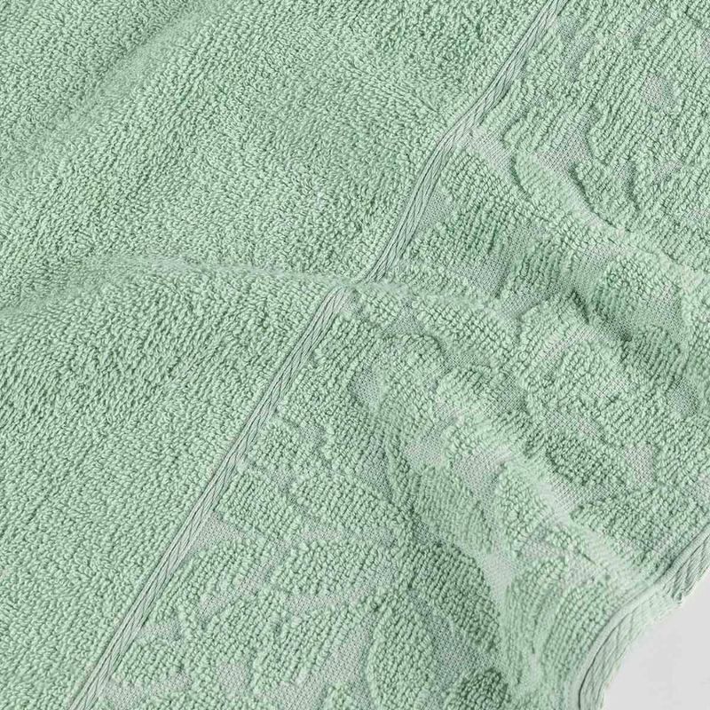 Jogo de banho blume toalhas macias 100% algodão fio penteado 5 peças verde e bege