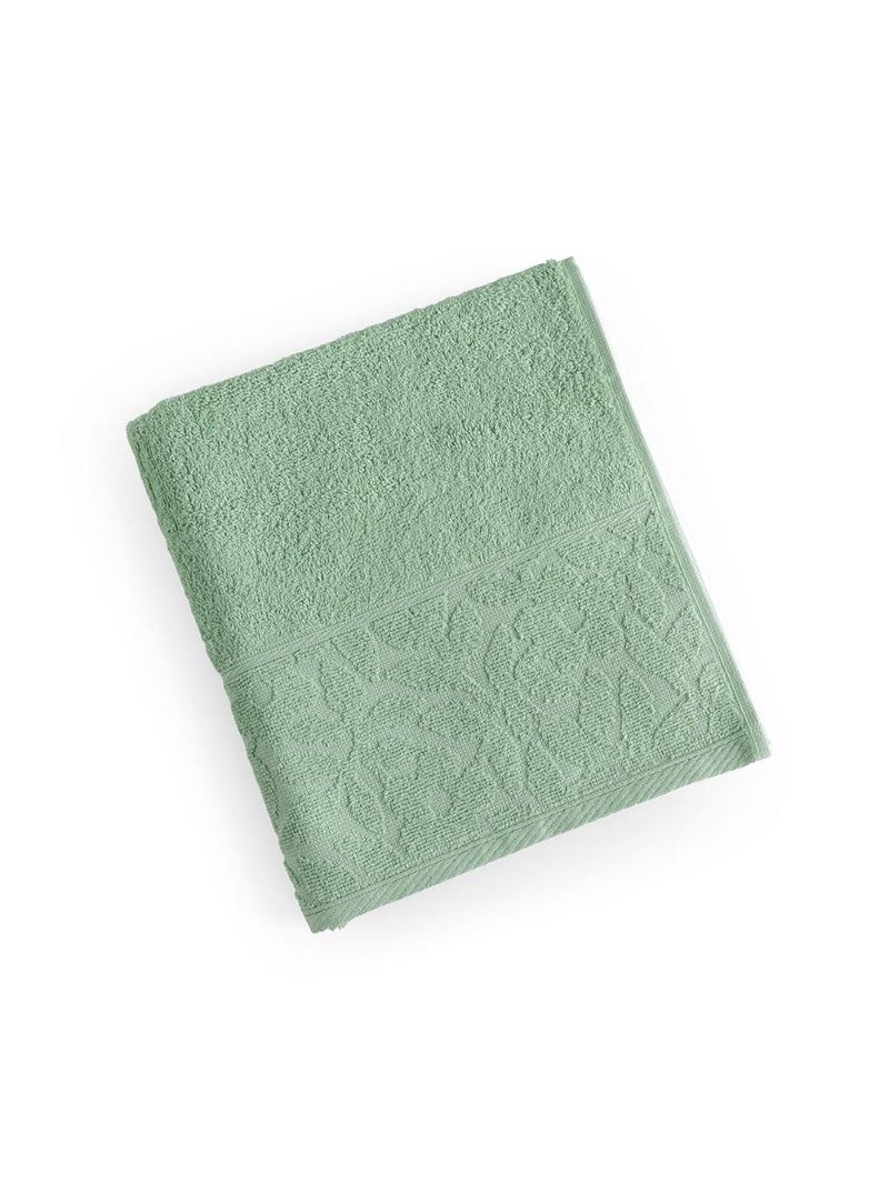 Jogo de banho blume toalhas macias 100% algodão fio penteado 5 peças verde e bege