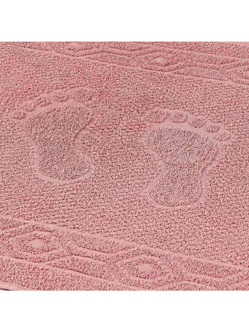 Jogo de banho meggy poá bolinhas toalhas macias 100% algodão 5 peças rosê e pérola