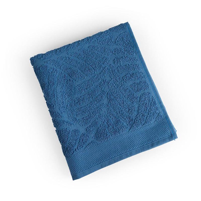 Jogo de banho native toalhas macias costela de adão 100% algodão fio penteado 5 peças azul e pitáia