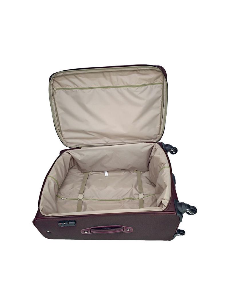 Mala de viagem lansay córdoba plus grande burgundy rodas 360º