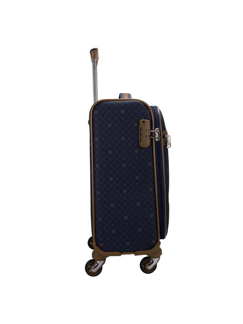 Mala de bordo munique cobalto rodas com giro 360º