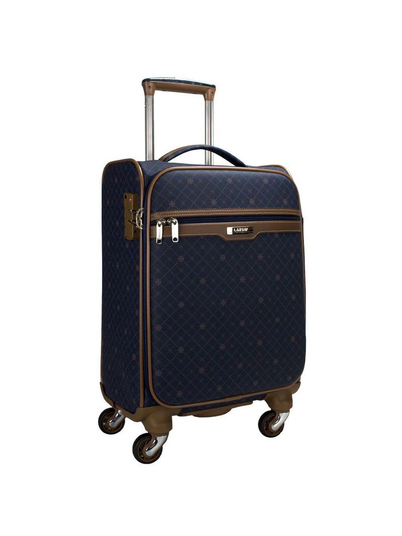 Mala de bordo munique cobalto rodas com giro 360º