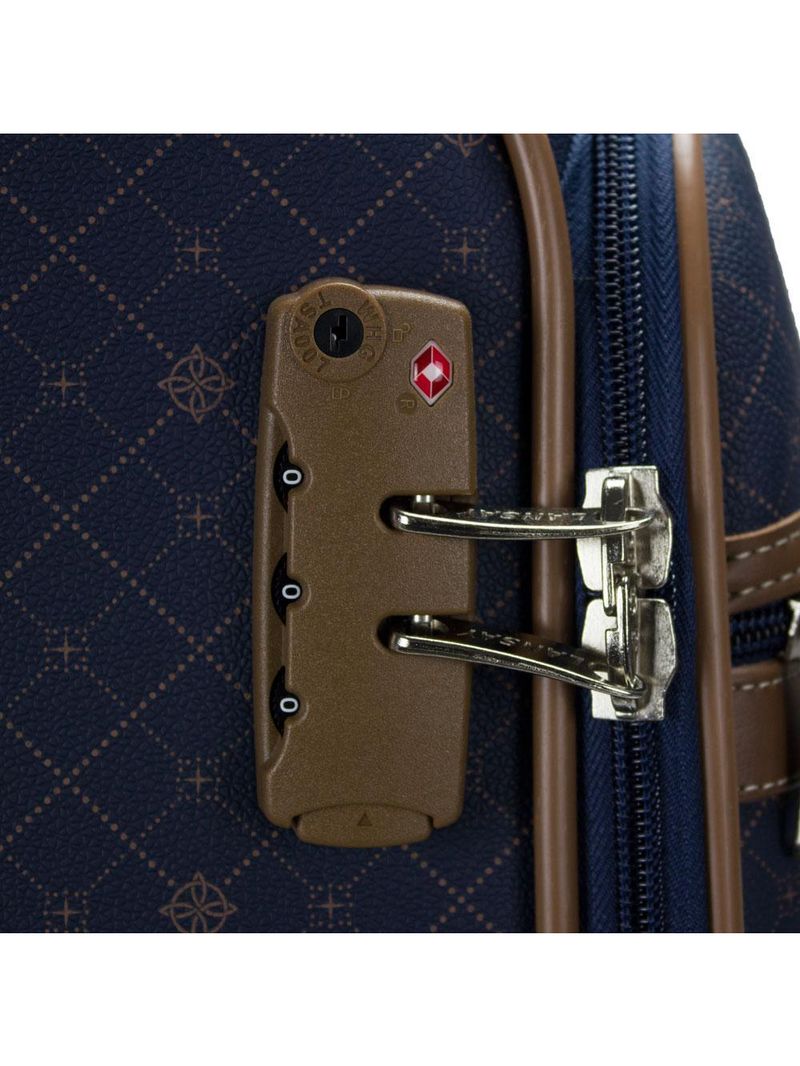 Mala de bordo munique cobalto rodas com giro 360º