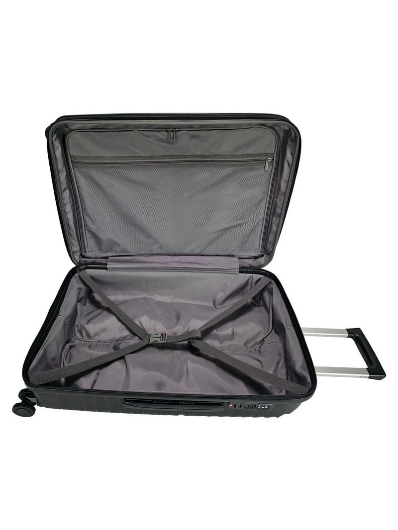 Mala média 23kg lansay preto expansível linha orium rodas 360° tsa