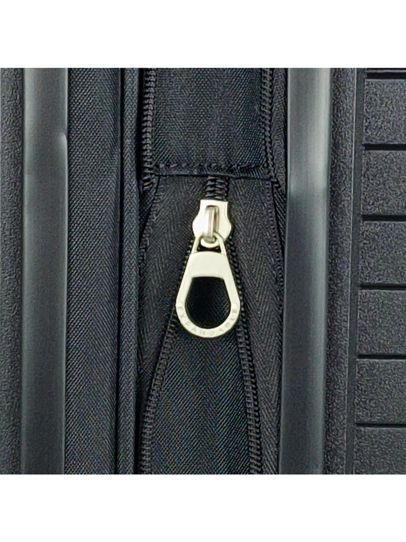 Mala de bordo lansay preto expansível linha orium rodas 360° e tsa