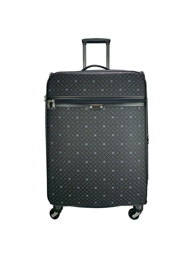 Mala de viagem grande munique preto 77cm rodas giro 360º