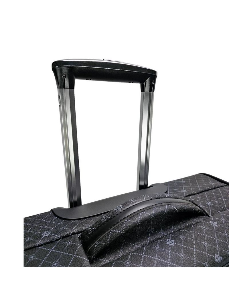 Mala de viagem grande munique preto 77cm rodas giro 360º