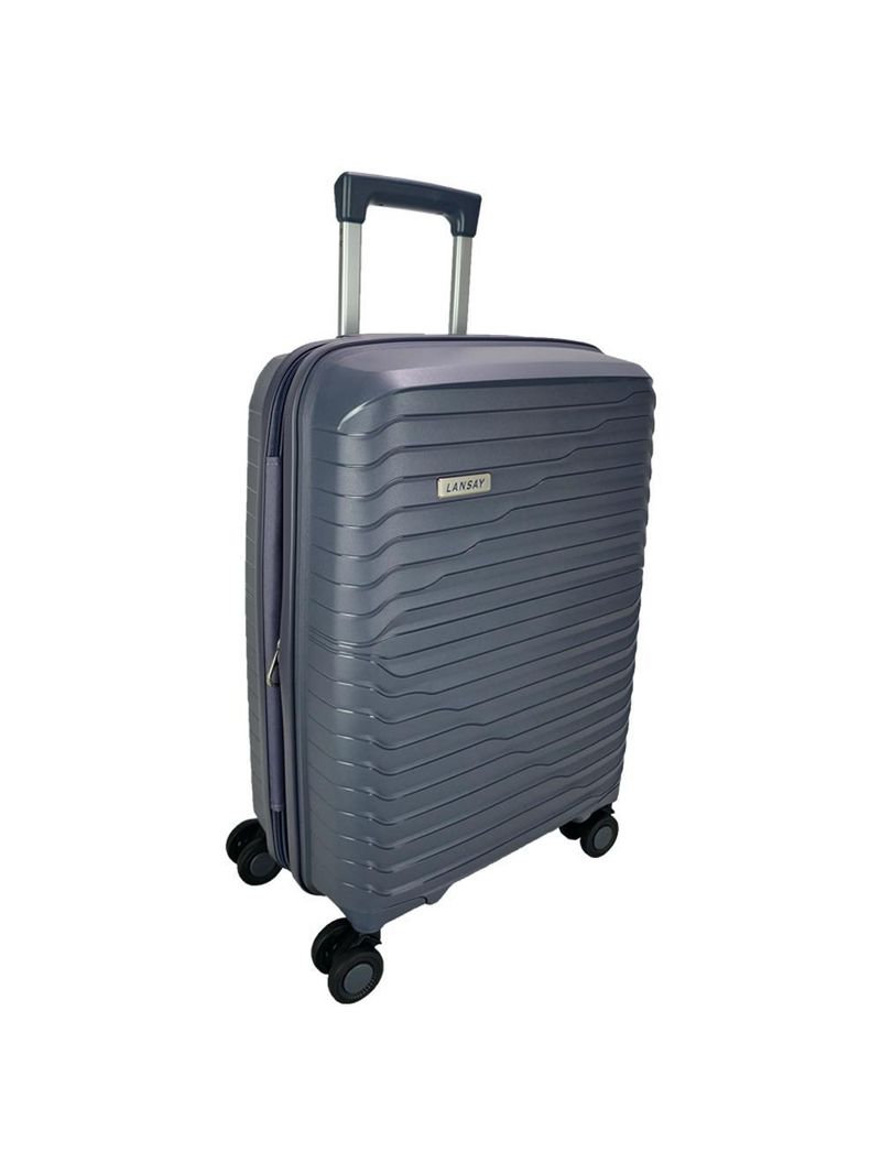 Mala de bordo lansay cinza expansível linha orium rodas 360° e tsa