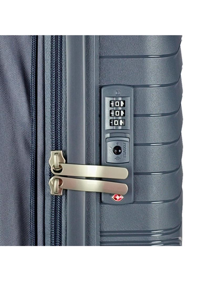 Mala de bordo lansay cinza expansível linha orium rodas 360° e tsa