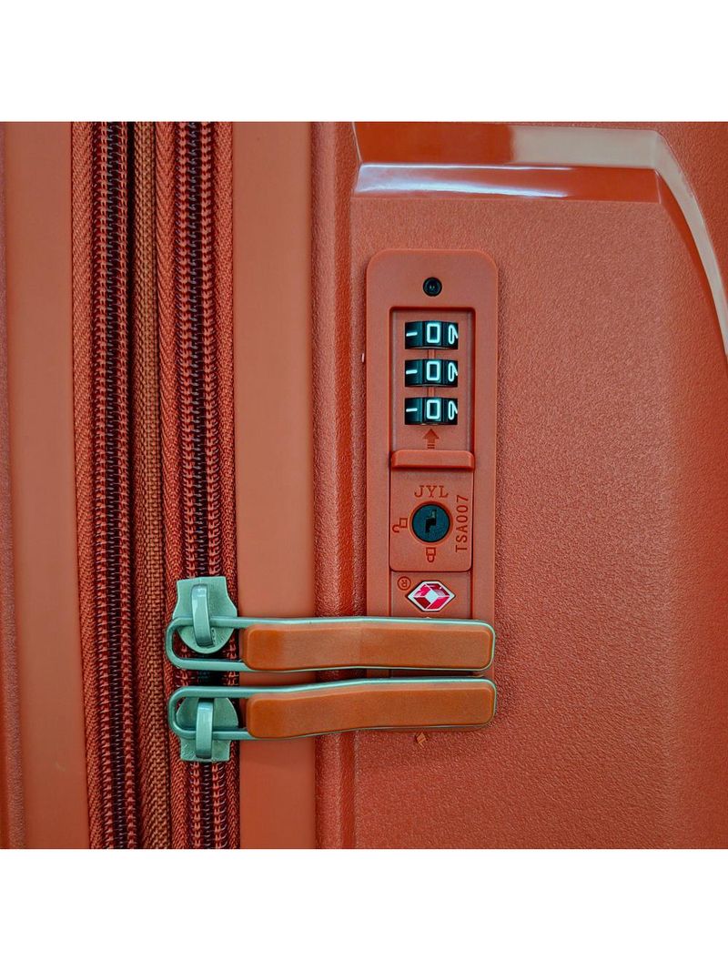 Mala média 23kg coral expansível linha premium rodas 360°